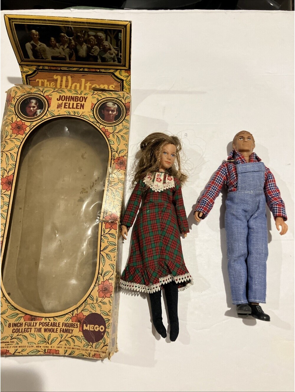 1974 Vintage Mego Walton Dolls John Boy & Mary Ellen  Read